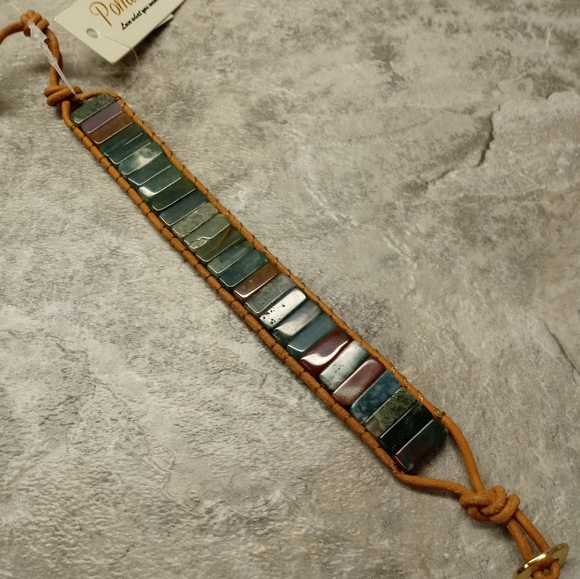 Chakra Bracelet Jewelry - Handmade Leather Bracelet